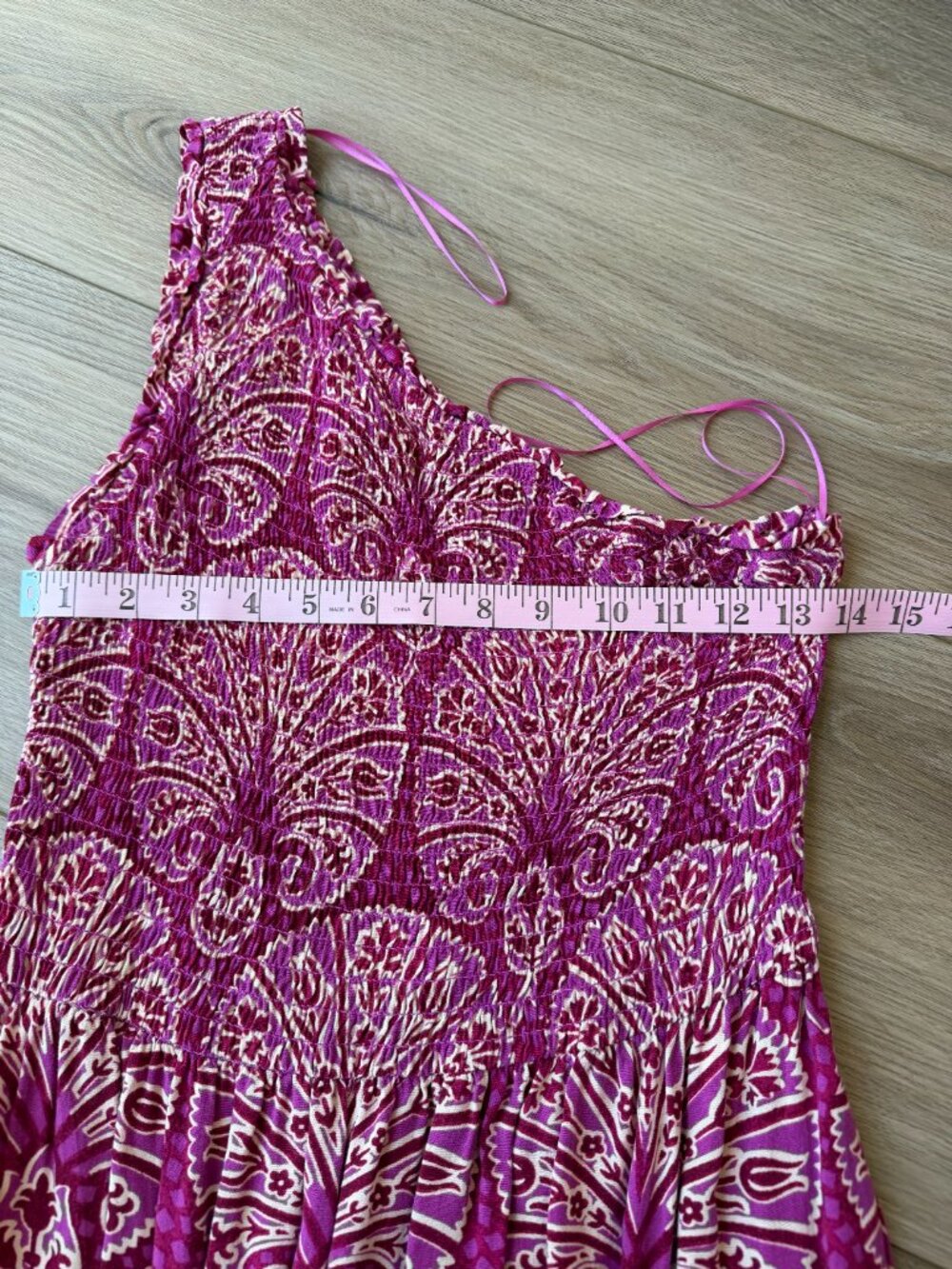 Knox Rose One Shoulder Pink Print Dress S - Picture 6 of 7